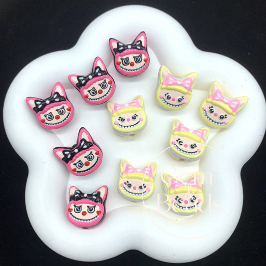 Bow Band Bubu Hand Painted Beads 1pc