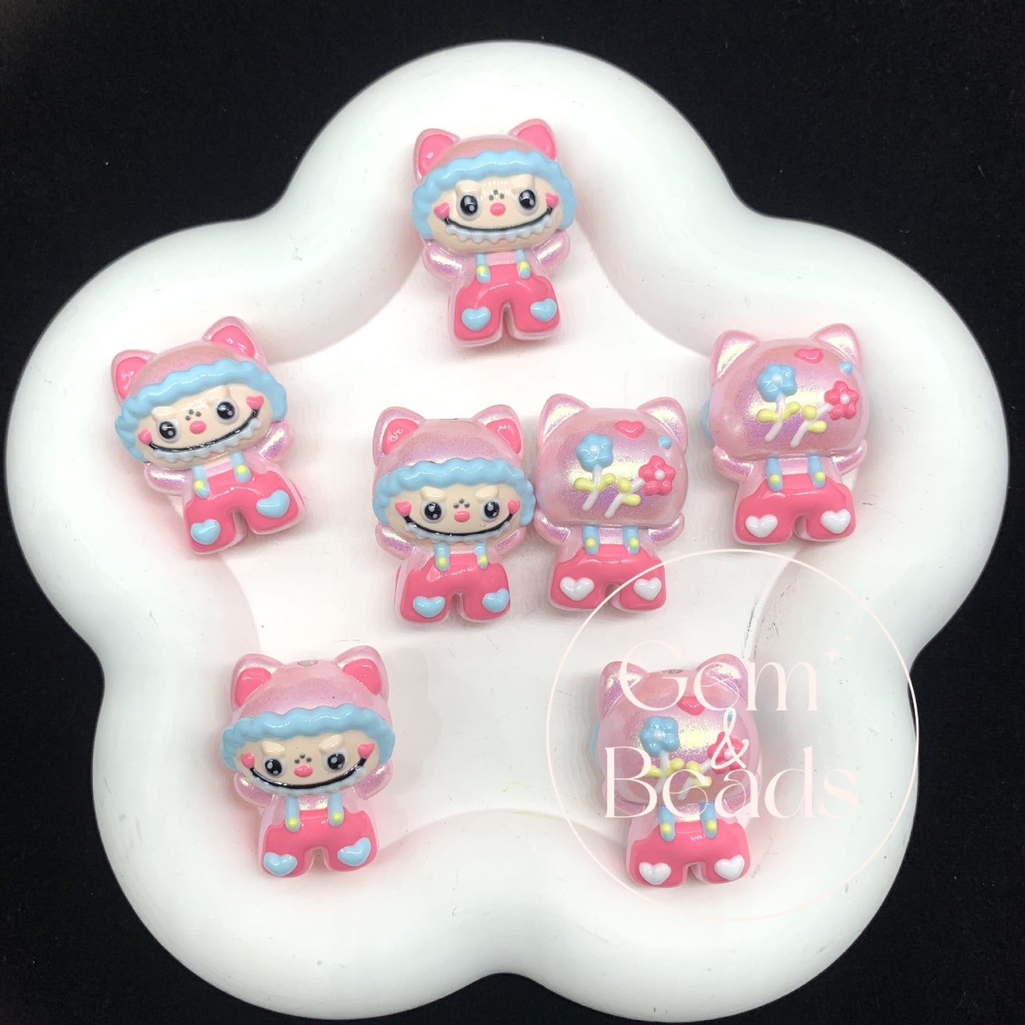 Chameleon Bubu Hand Painted Beads 1pc