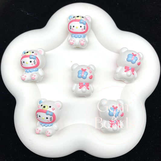 Kitty Hand Painted Beads
