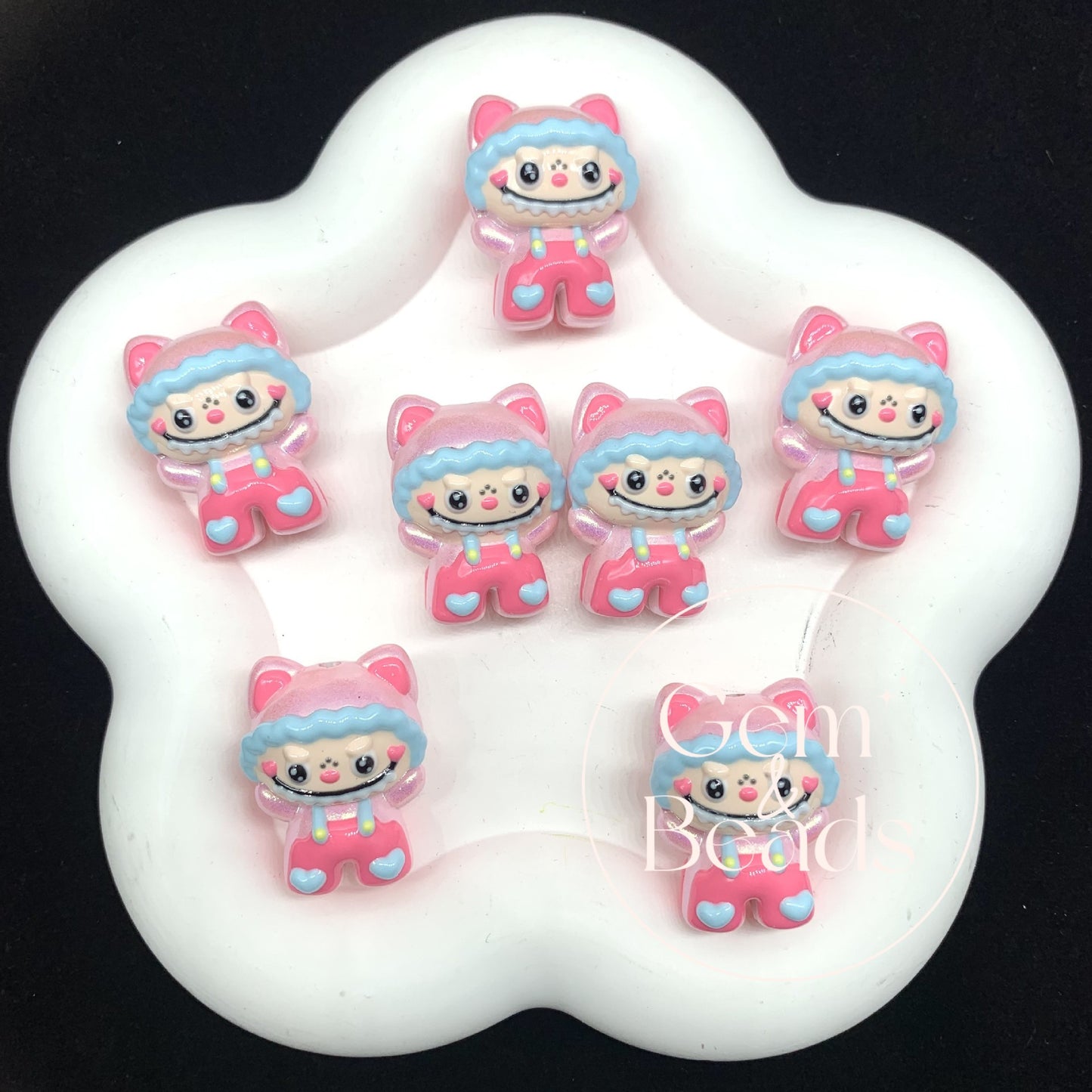 Chameleon Bubu Hand Painted Beads 1pc