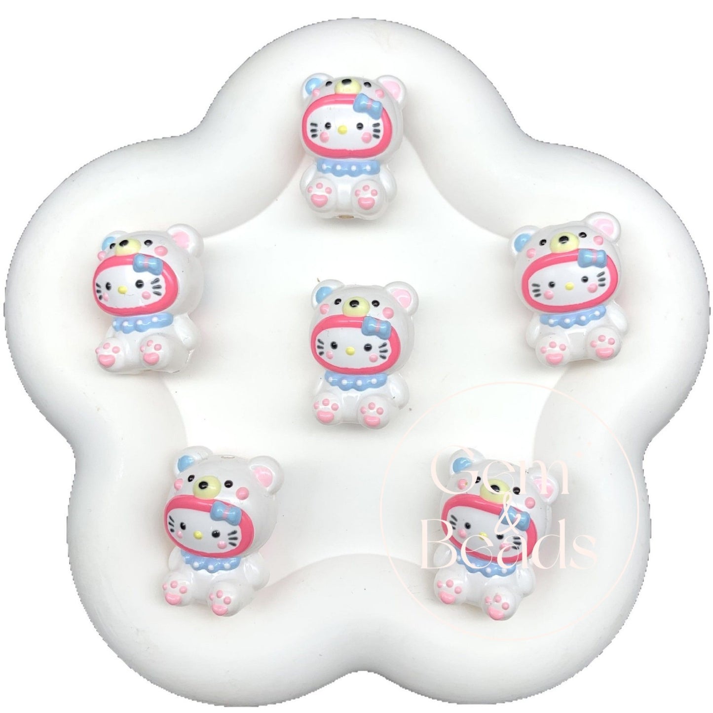 Kitty Hand Painted Beads