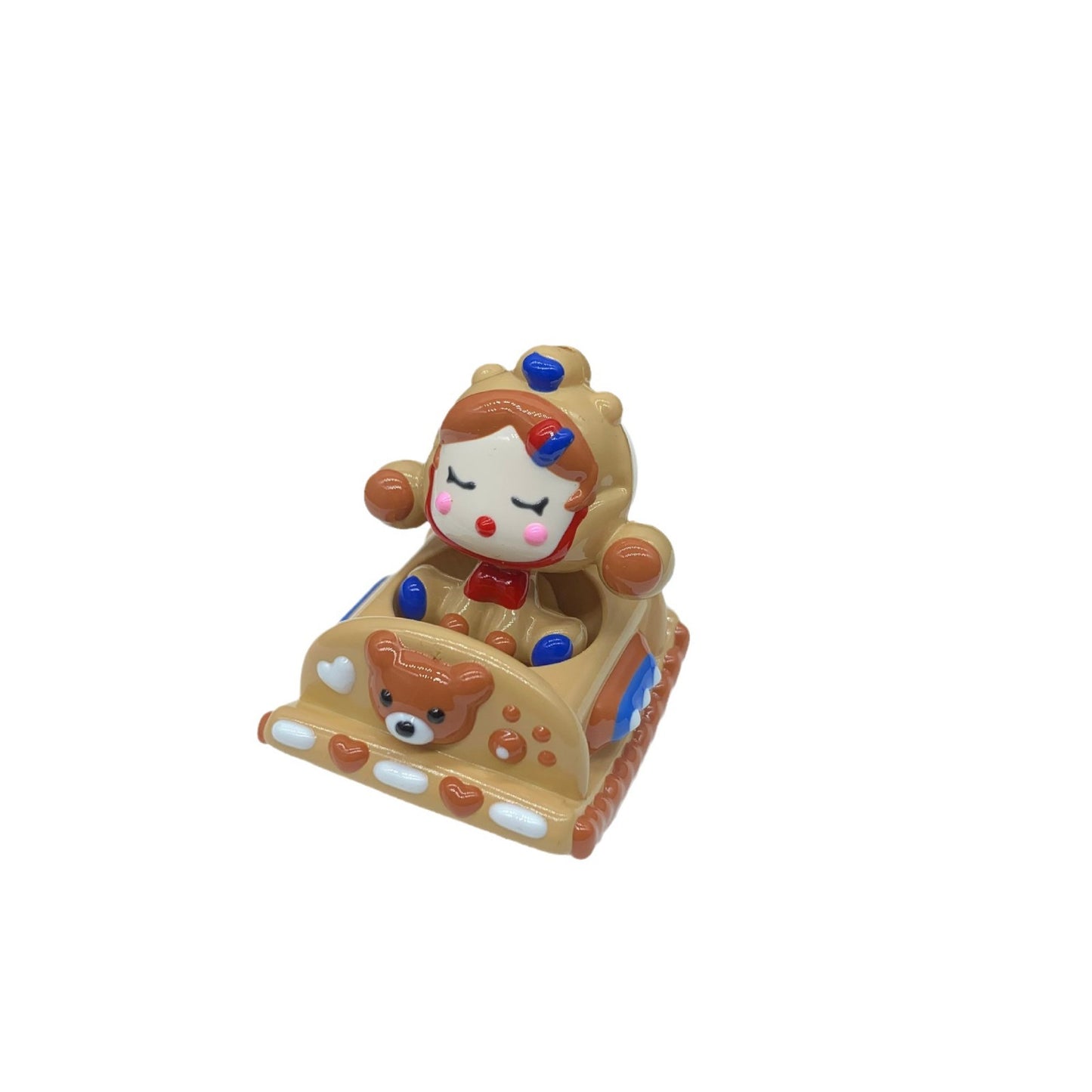 Caramel Skullpanda Hand Painted Beads (1pc)