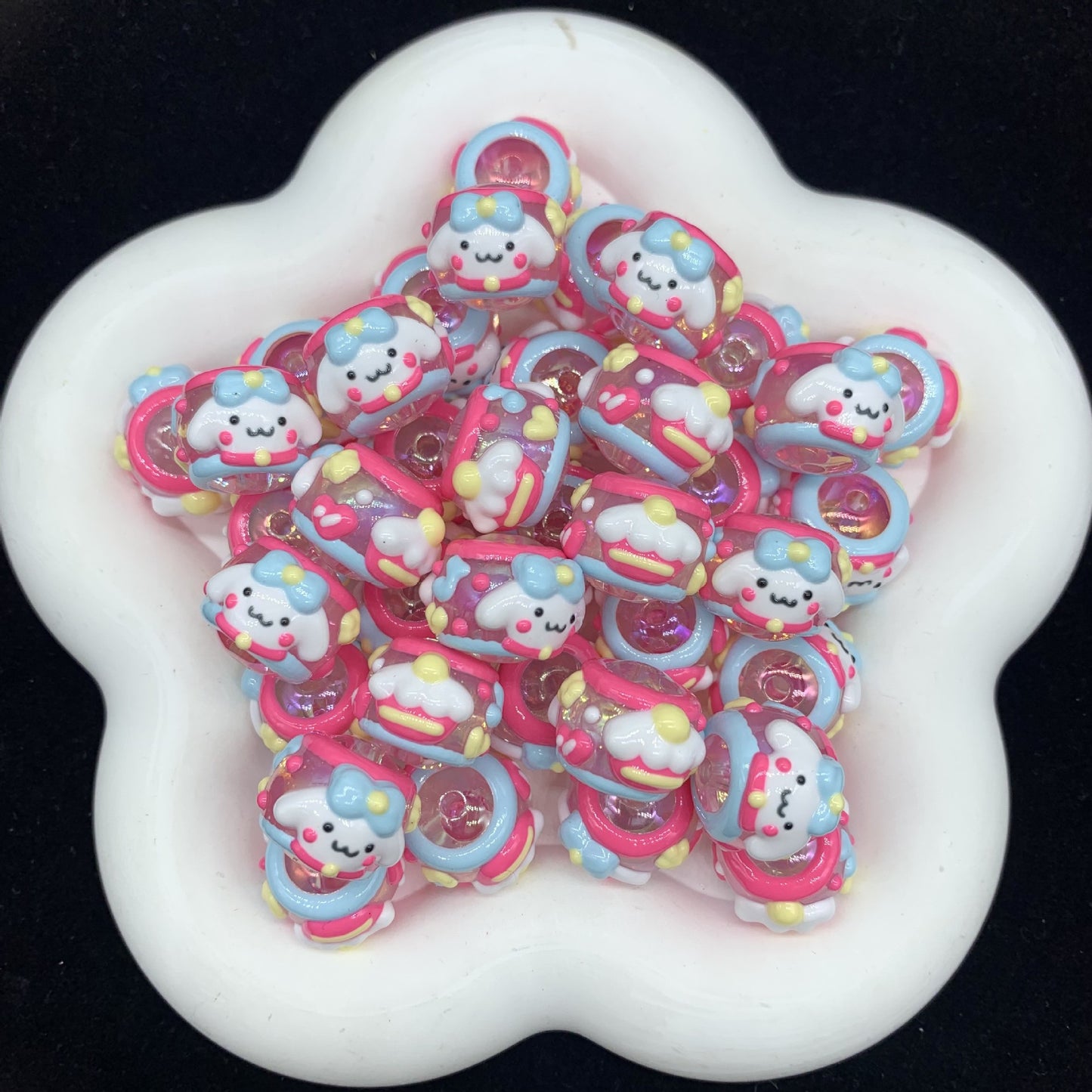 Transparent Sanrio Squad Painted Beads