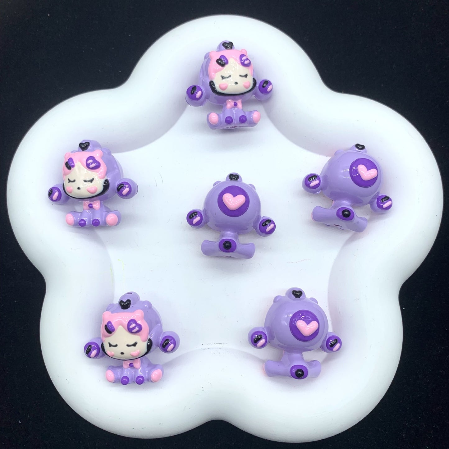 Headphone Skullpanda Hand Painted Beads (1pc)
