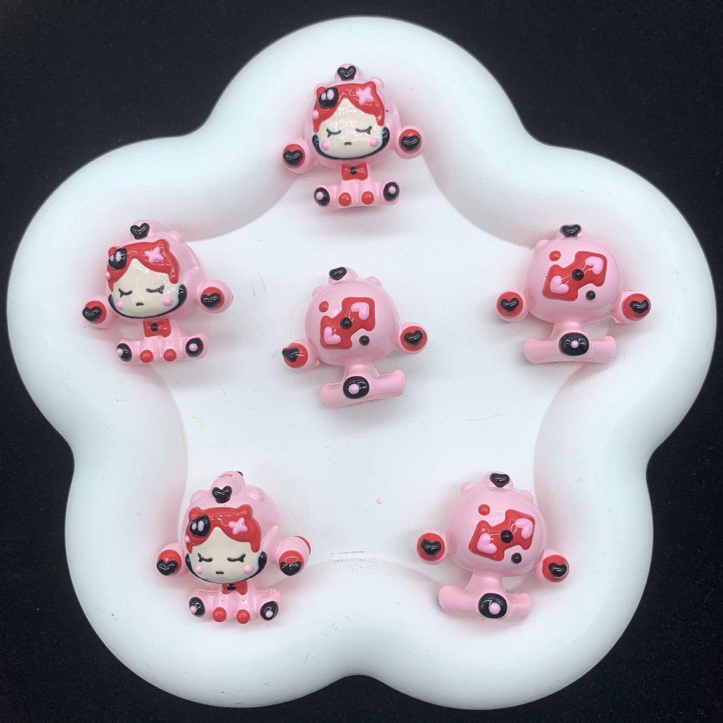 Headphone Skullpanda Hand Painted Beads (1pc)