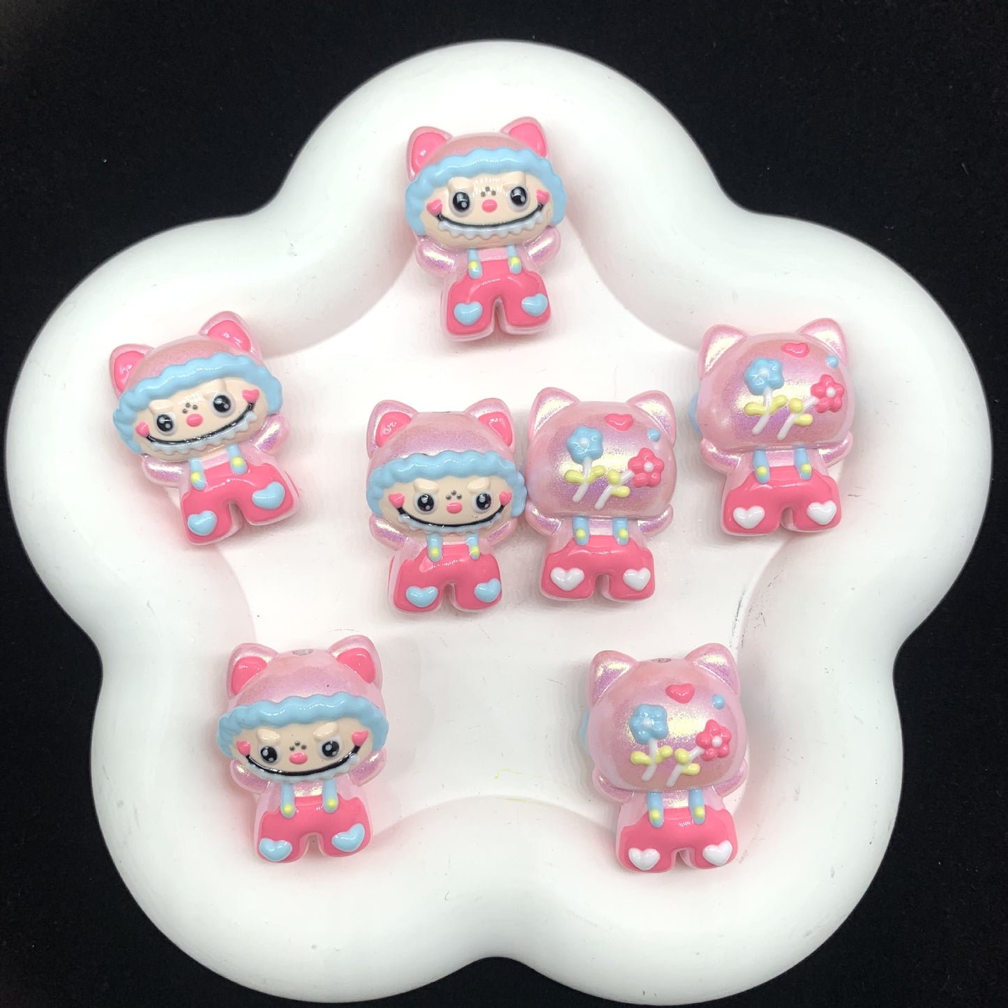 Chameleon Bubu Hand Painted Beads 1pc