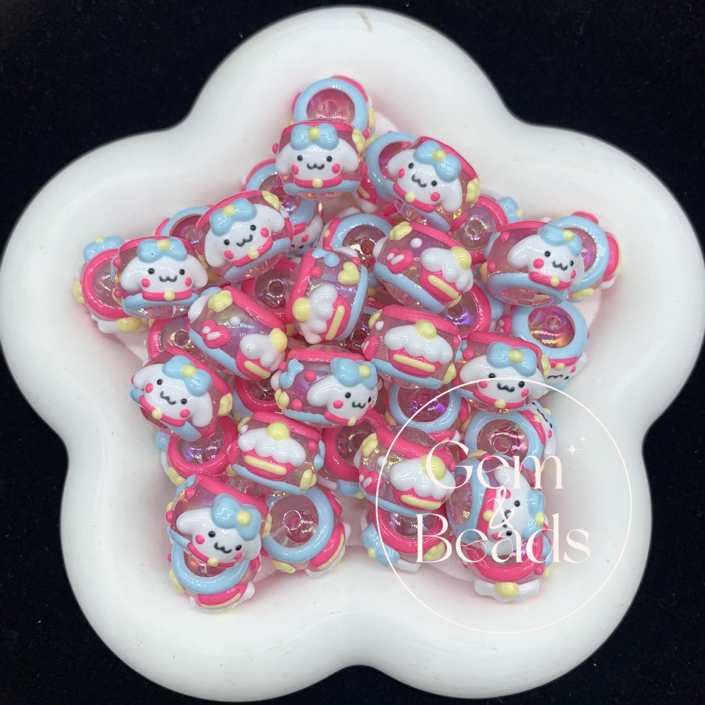 Transparent Sanrio Squad Painted Beads