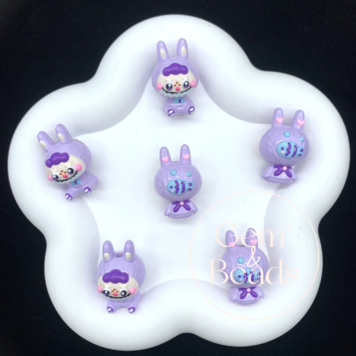 Shy Bubu Hand Painted Beads 1pc