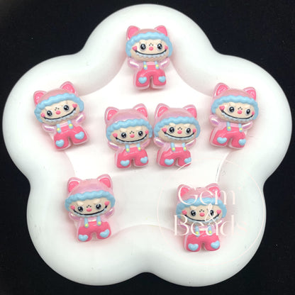 Chameleon Bubu Hand Painted Beads 1pc