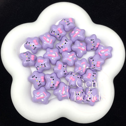 Hello Kitty Ugly Fish Hand Painted Beads (5pcs)