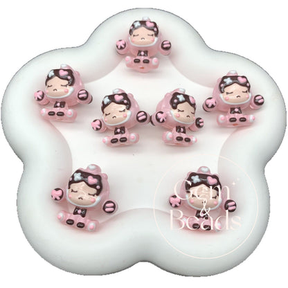 Red beans SP Hand Painted Beads (1pc)