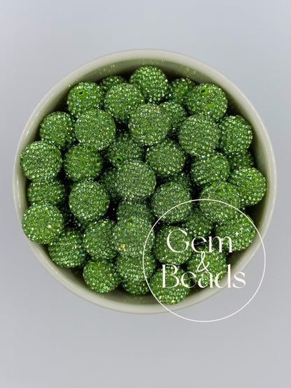 Confetti Rhinestone Sugar Ball  (10pcs) 16mm