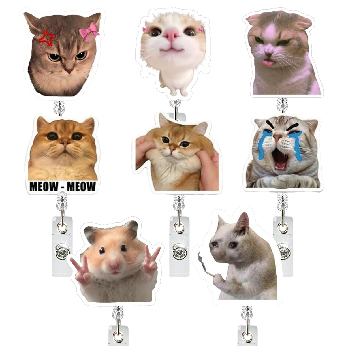 Funny Cat Nurse Badge Holder
