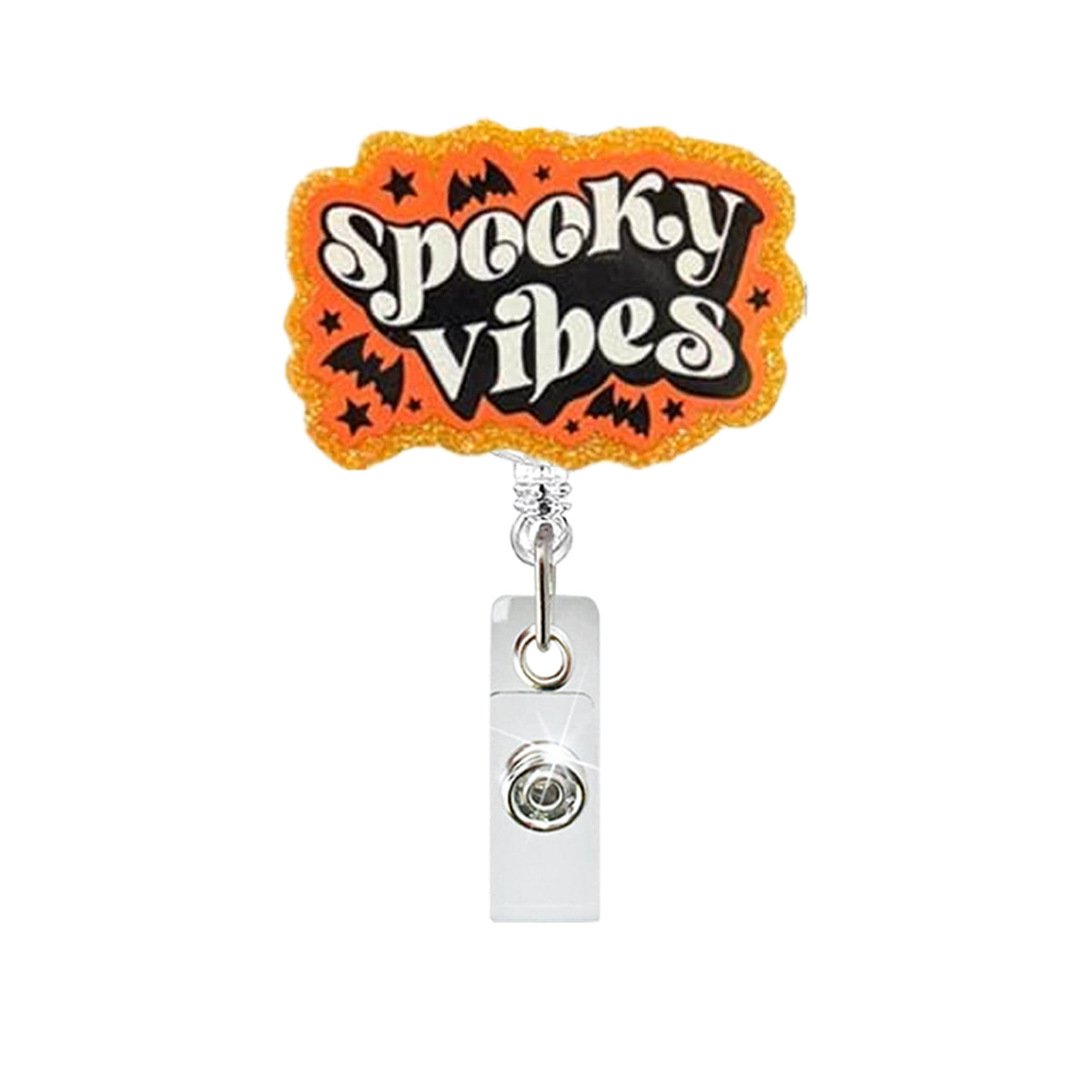 Halloween Ghost Nurse Badge Holder