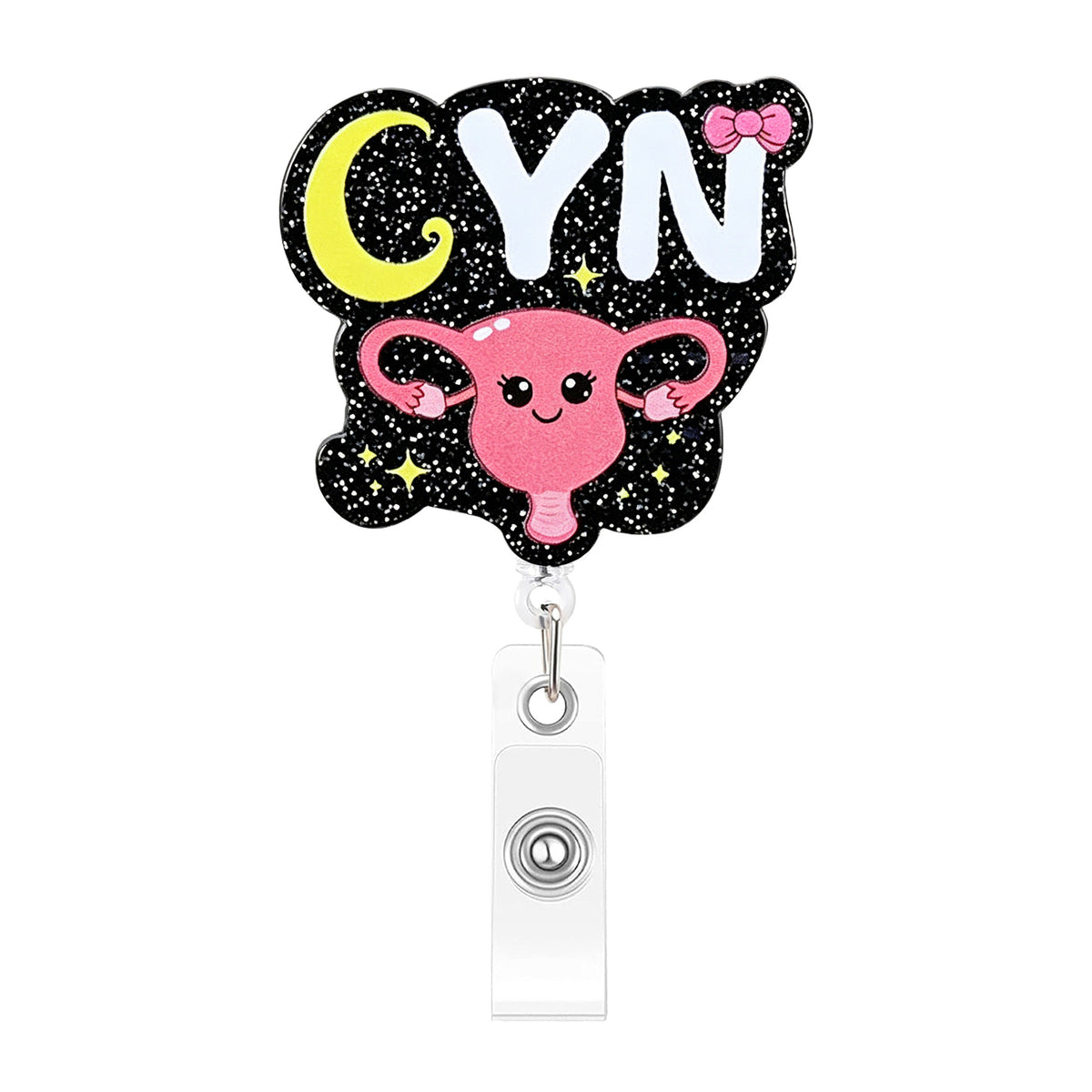 Pink Medical Designs Nurse Badge Holder