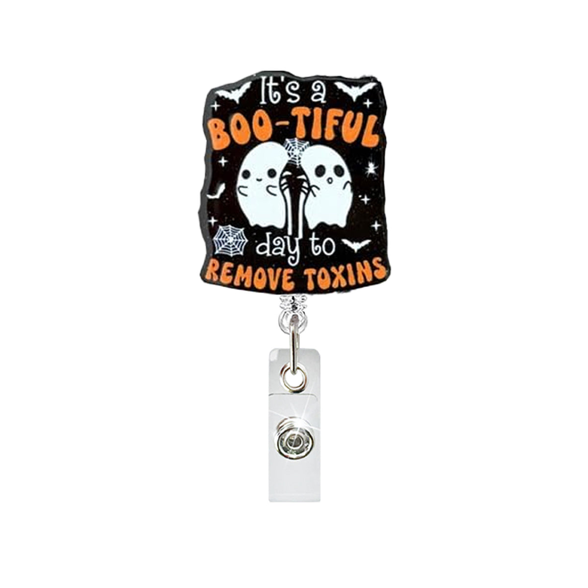 Halloween Ghost Nurse Badge Holder