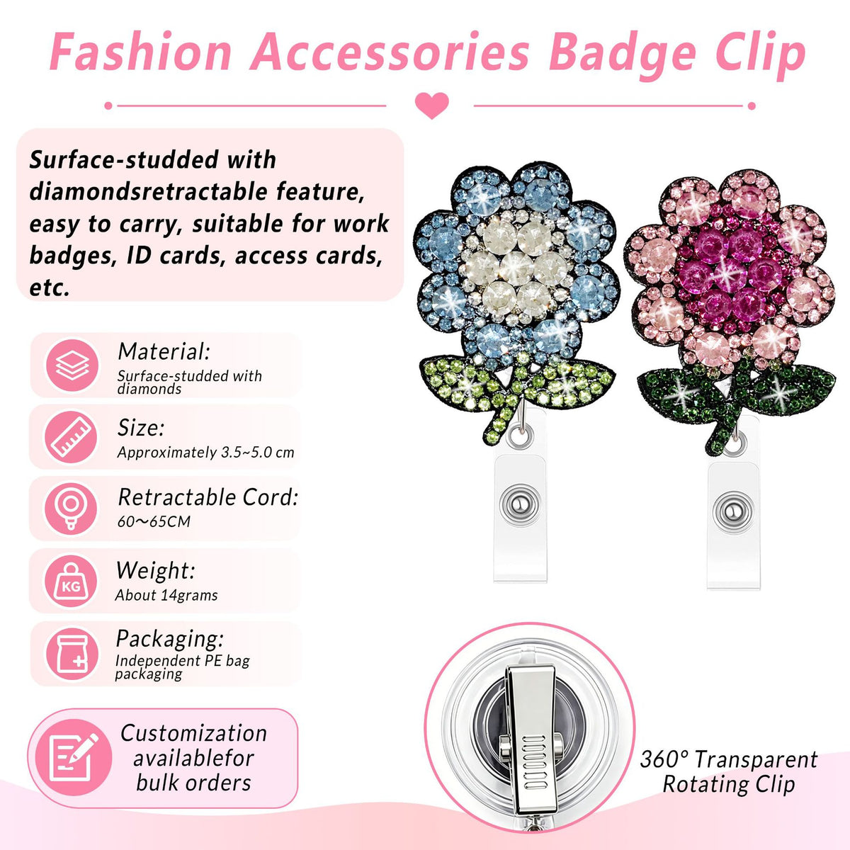 Daisy Flower Nurse Badge Holder