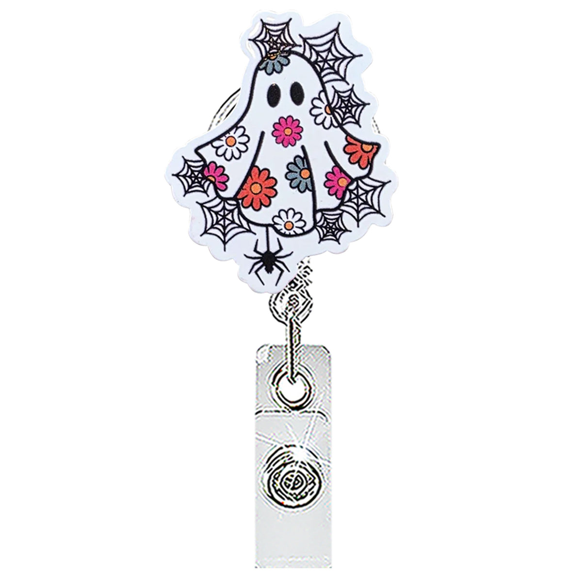 Halloween Ghost and Cow Nurse Badge Holder