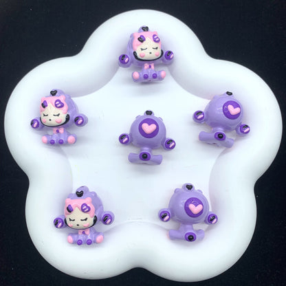 Headphone Skullpanda Hand Painted Beads (1pc)
