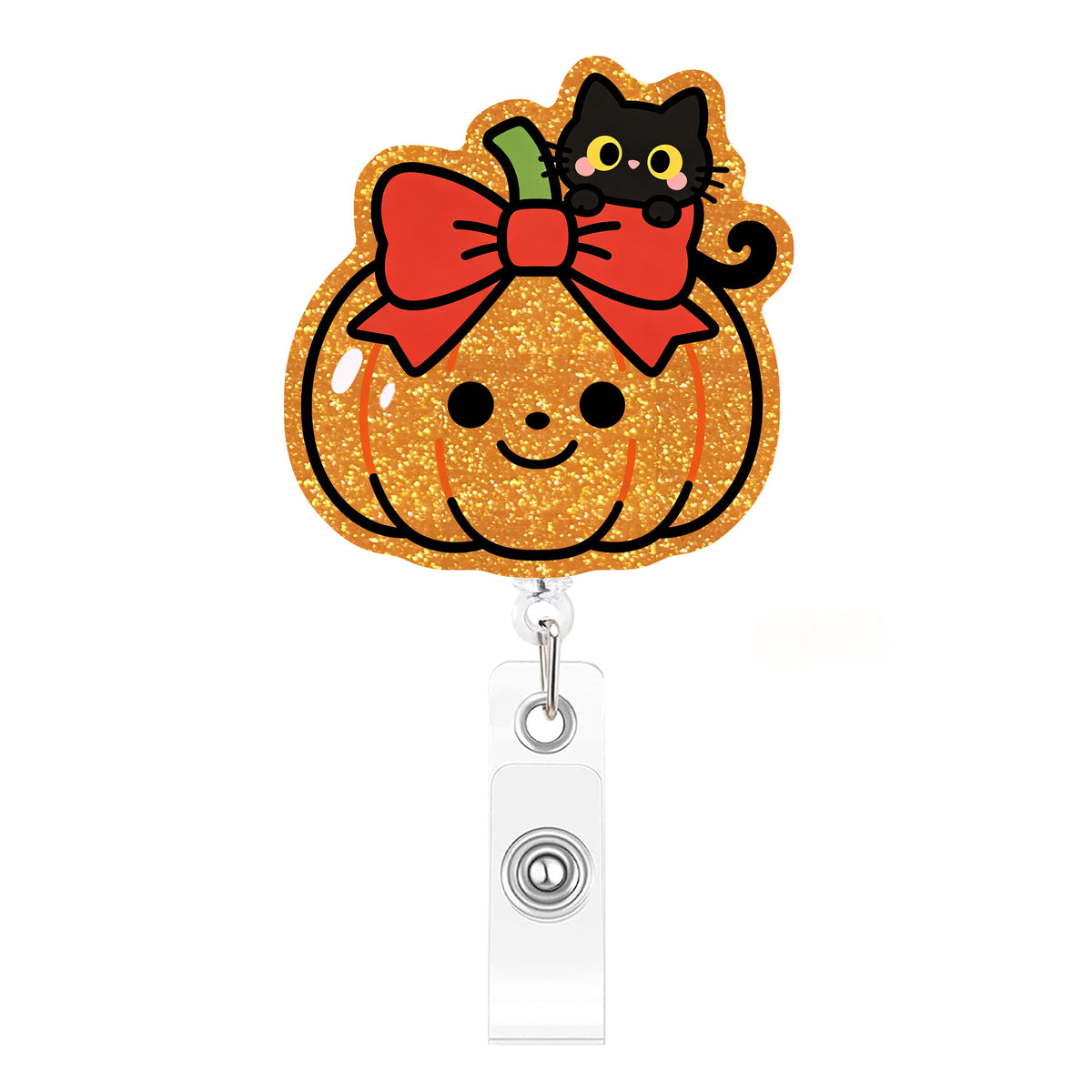 Halloween Cat Nurse Badge Holder