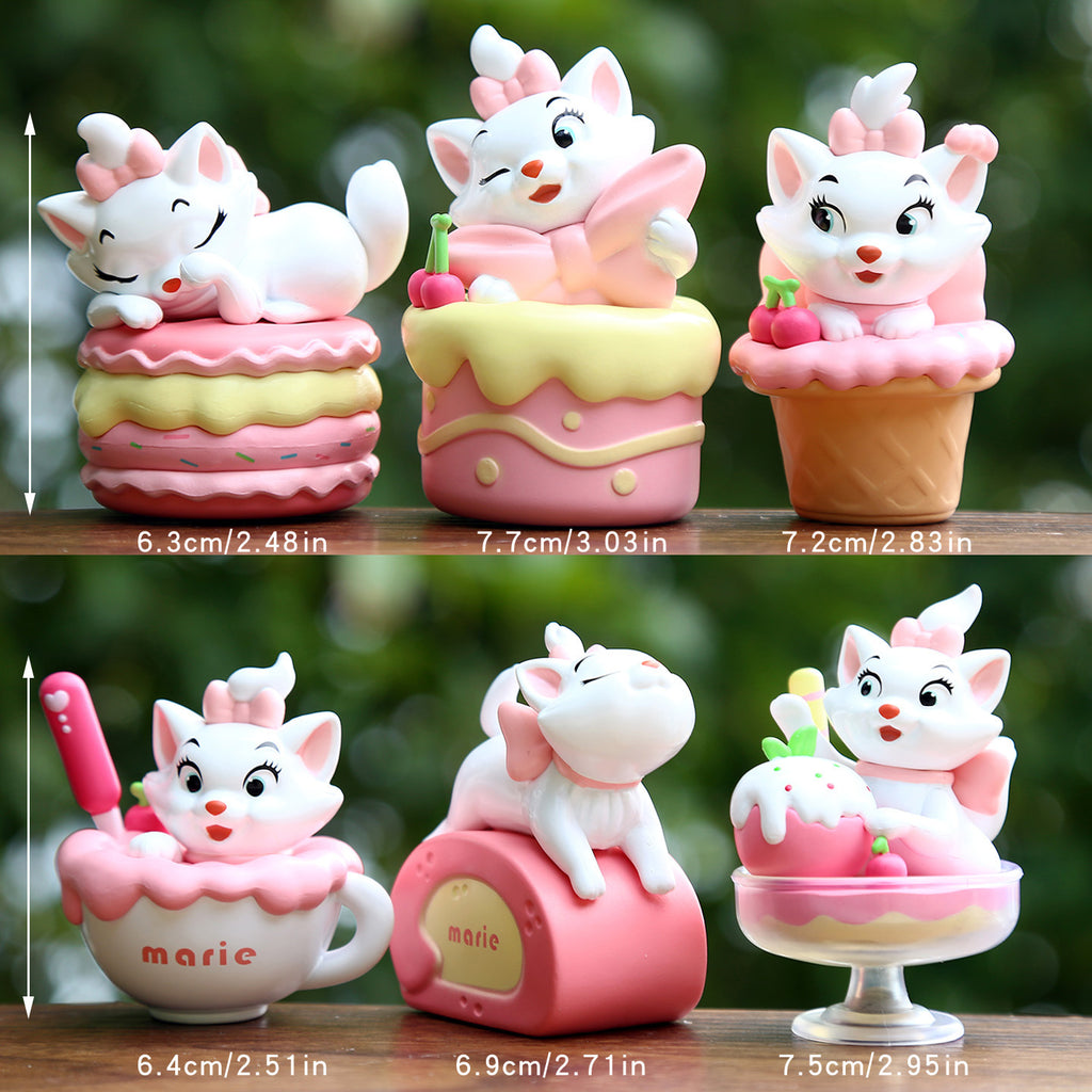 Marie Cat Dessert Figure Topper Set