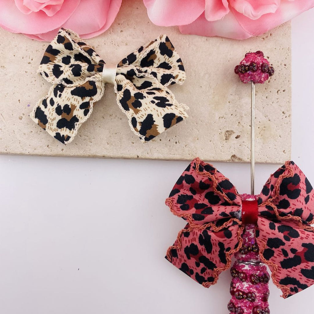 Leopard Print Bow Pen Topper (50pcs)