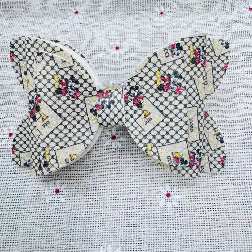 Designer Double-Layer Leather Butterfly Topper