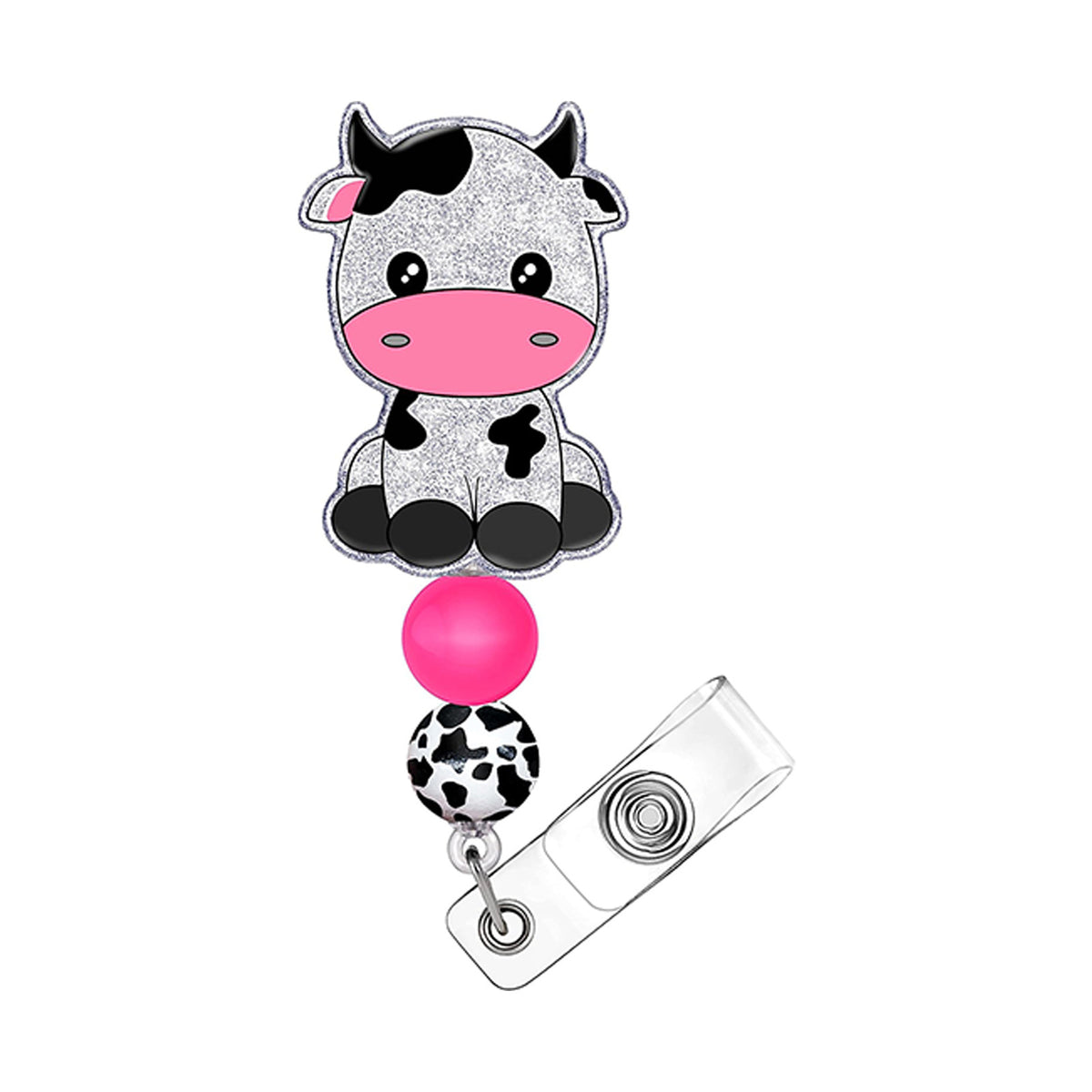 Medical Rainbow and Cow Nurse Badge Holder