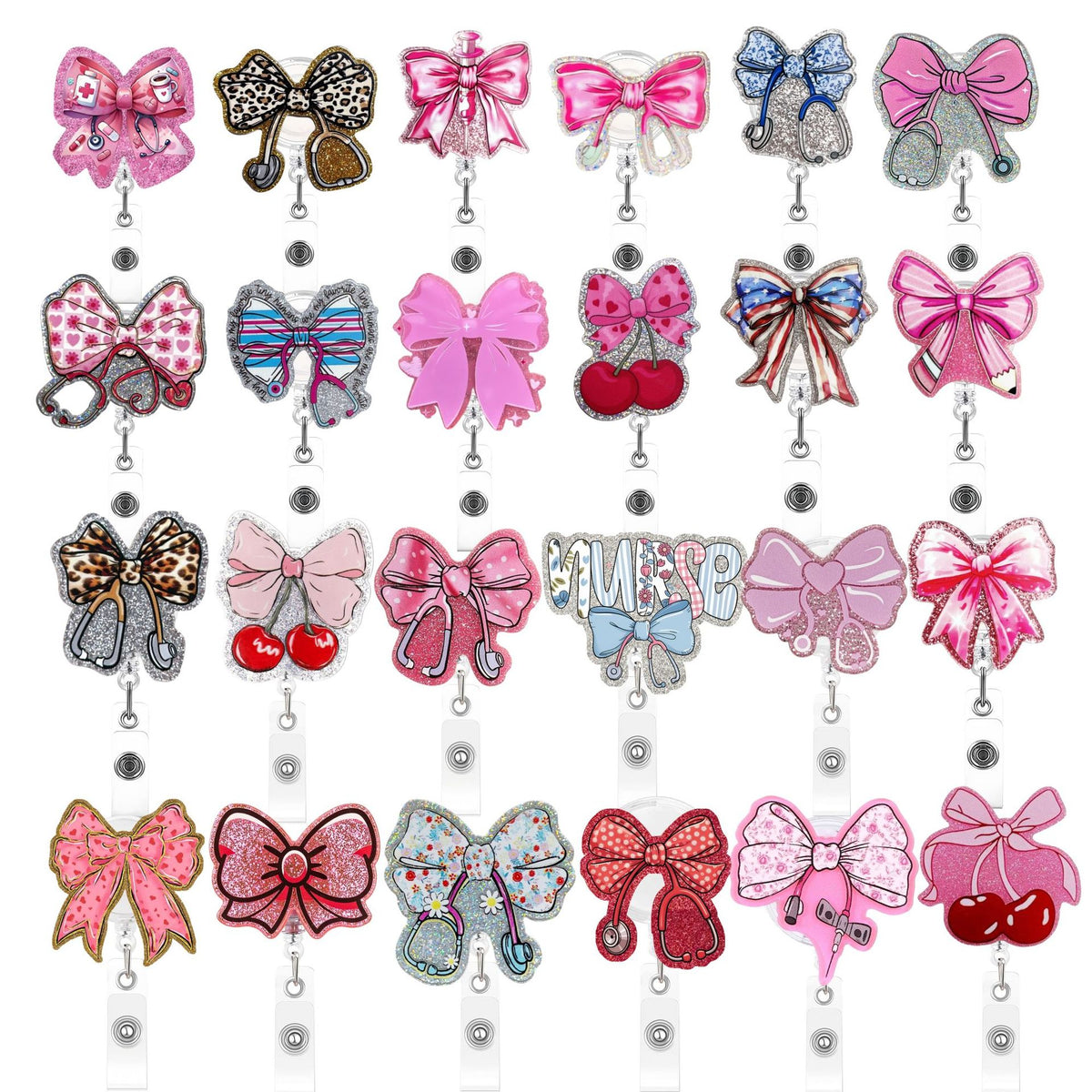 Bow Collection Nurse Badge Holder