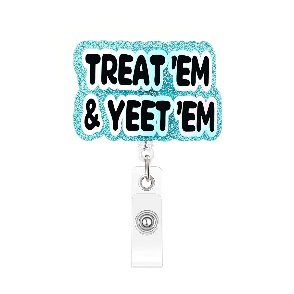 Pink Medical Designs Nurse Badge Holder