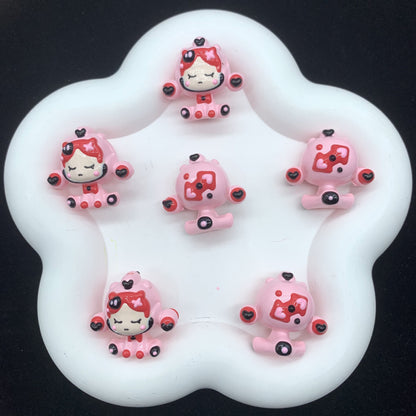 Headphone Skullpanda Hand Painted Beads (1pc)