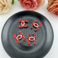 Rhinestone Interlocking C Alloy Topper