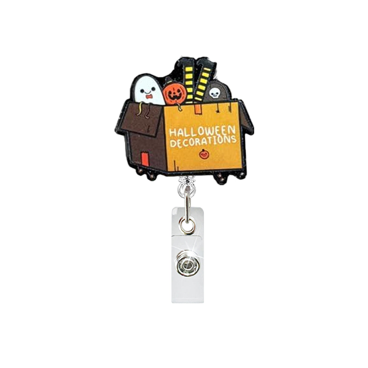 Halloween Ghost Nurse Badge Holder