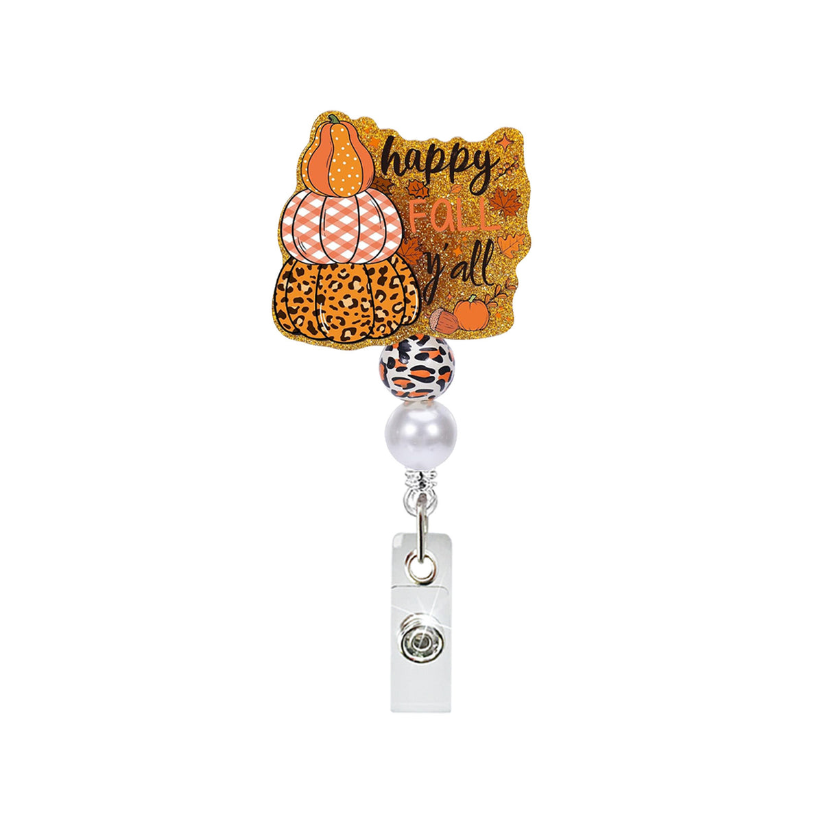 Fall Pumpkin Nurse Badge Holder