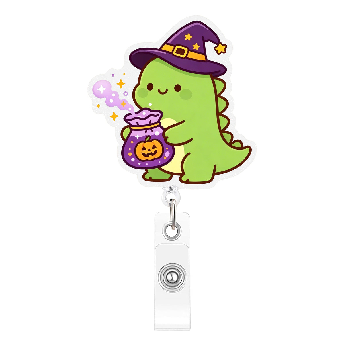 Halloween Dinosaur Nurse Badge Holder