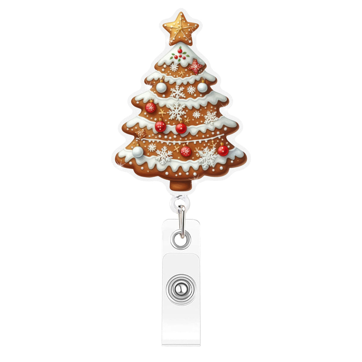 Gingerbread Christmas Nurse Badge Holder