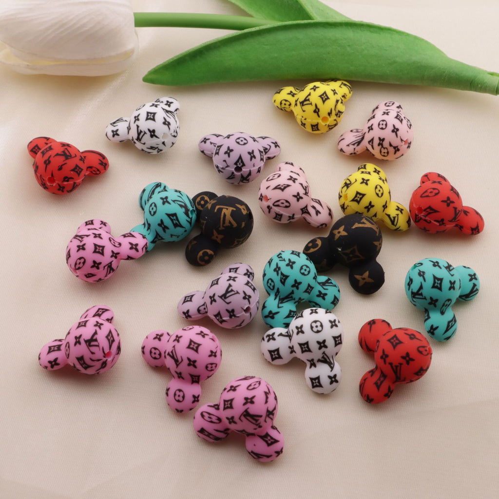 Printed Mouse Head Silicone Topper