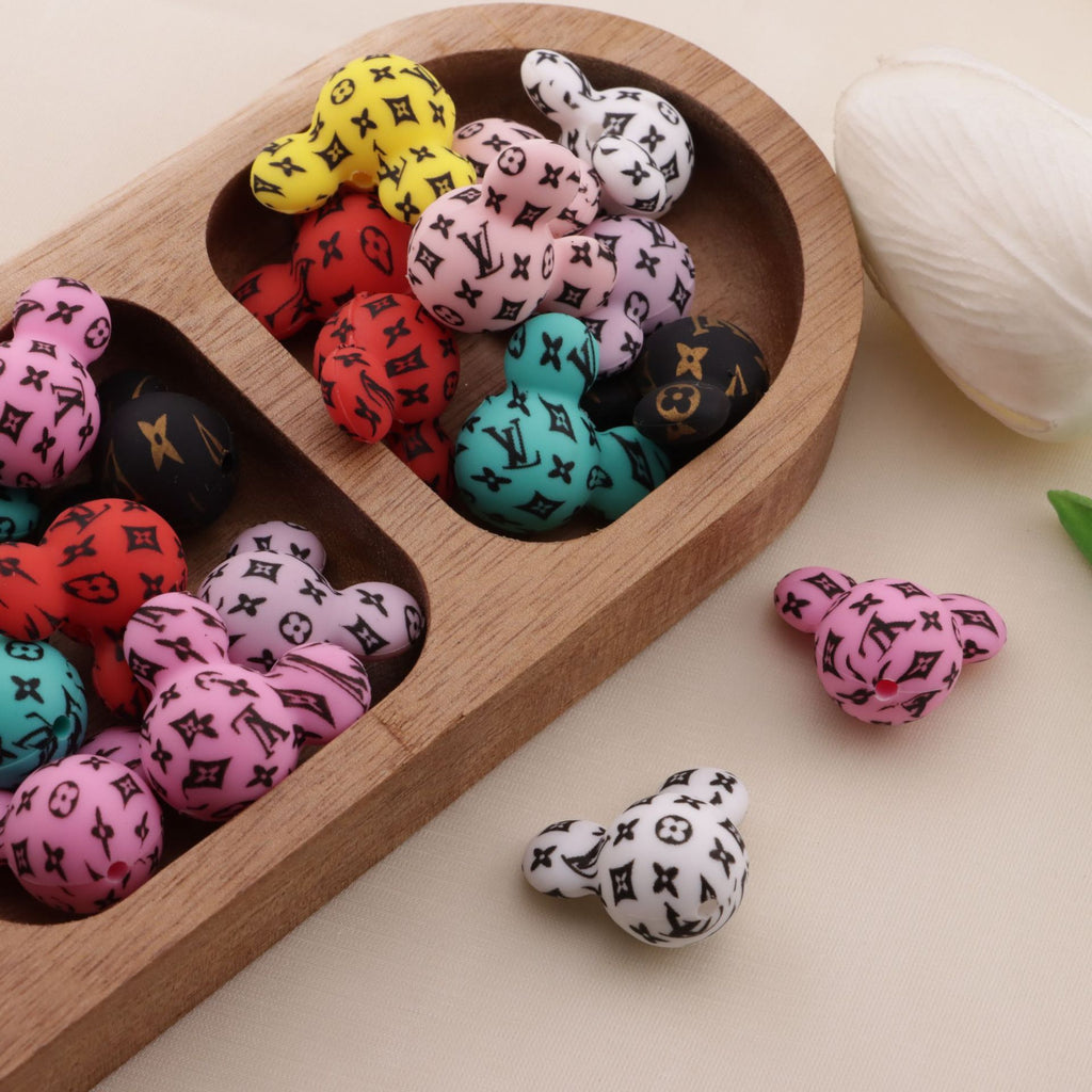 Printed Mouse Head Silicone Topper
