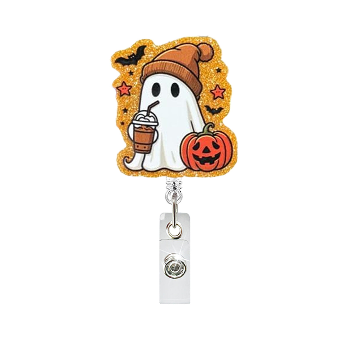 Halloween Ghost Nurse Badge Holder