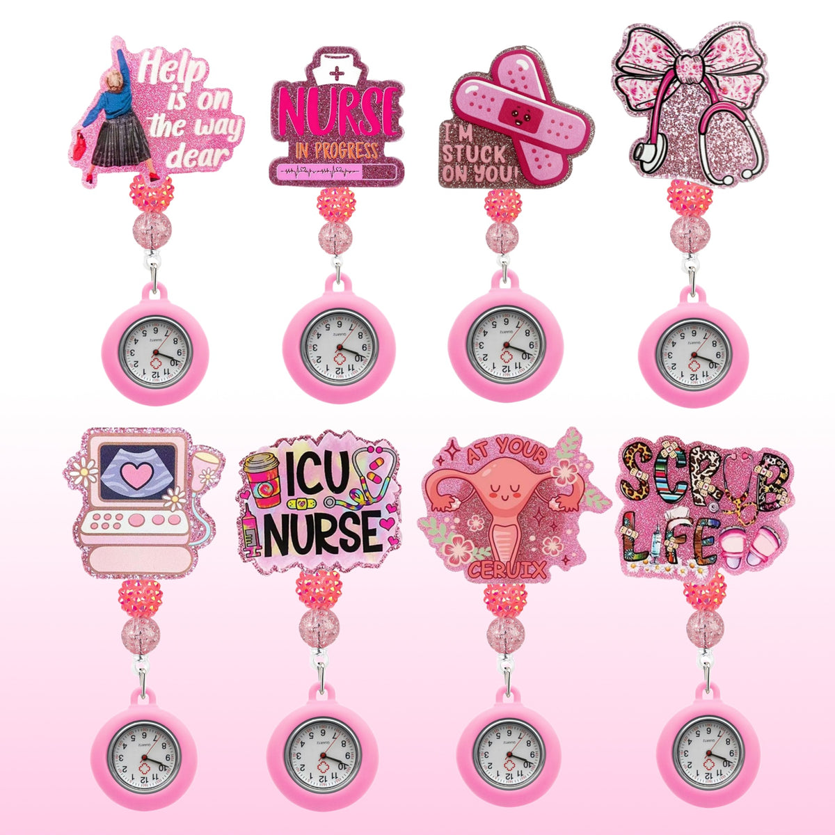 Beaded Nurse Watch Nurse Badge Holder