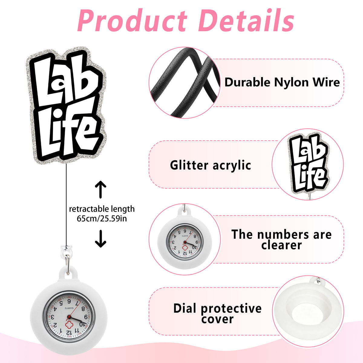 Silicone Nurse Watch Nurse Badge Holder