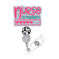 Medical Rainbow and Cow Nurse Badge Holder