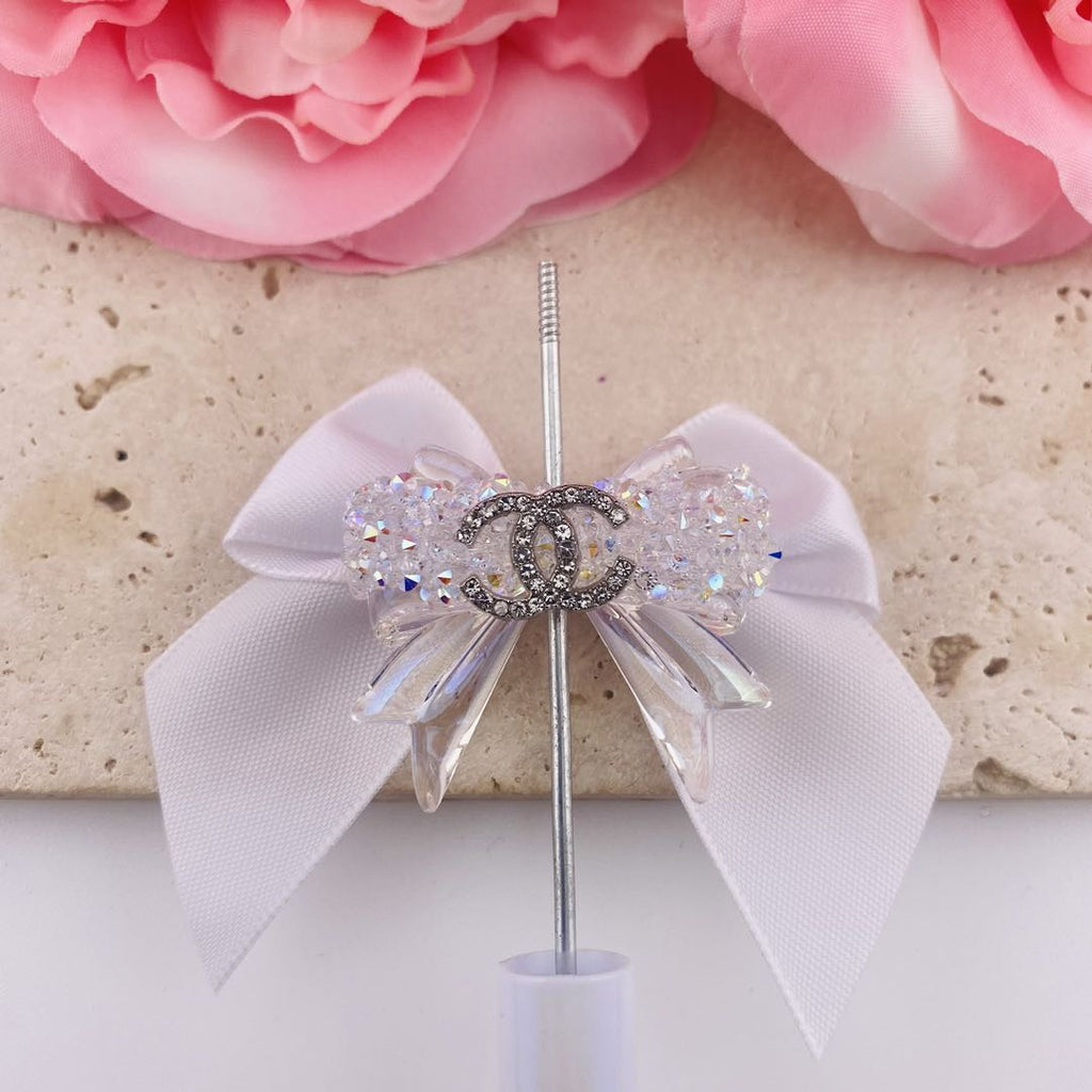 CC Rhinestone Ribbon Bow Topper