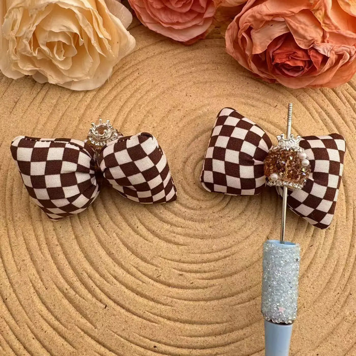 Houndstooth Crown Bow Topper