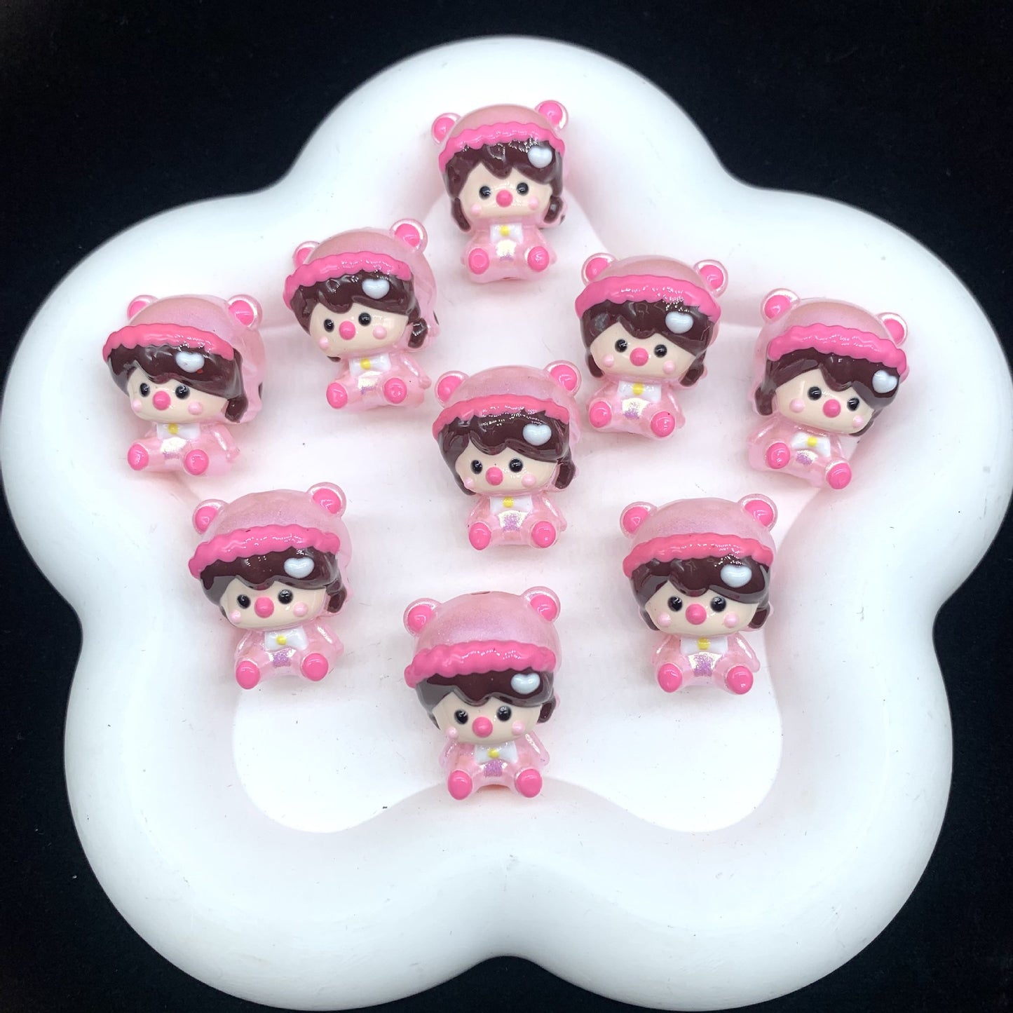 Mermaid Sweet Bean Hand Painted Beads (1pc)