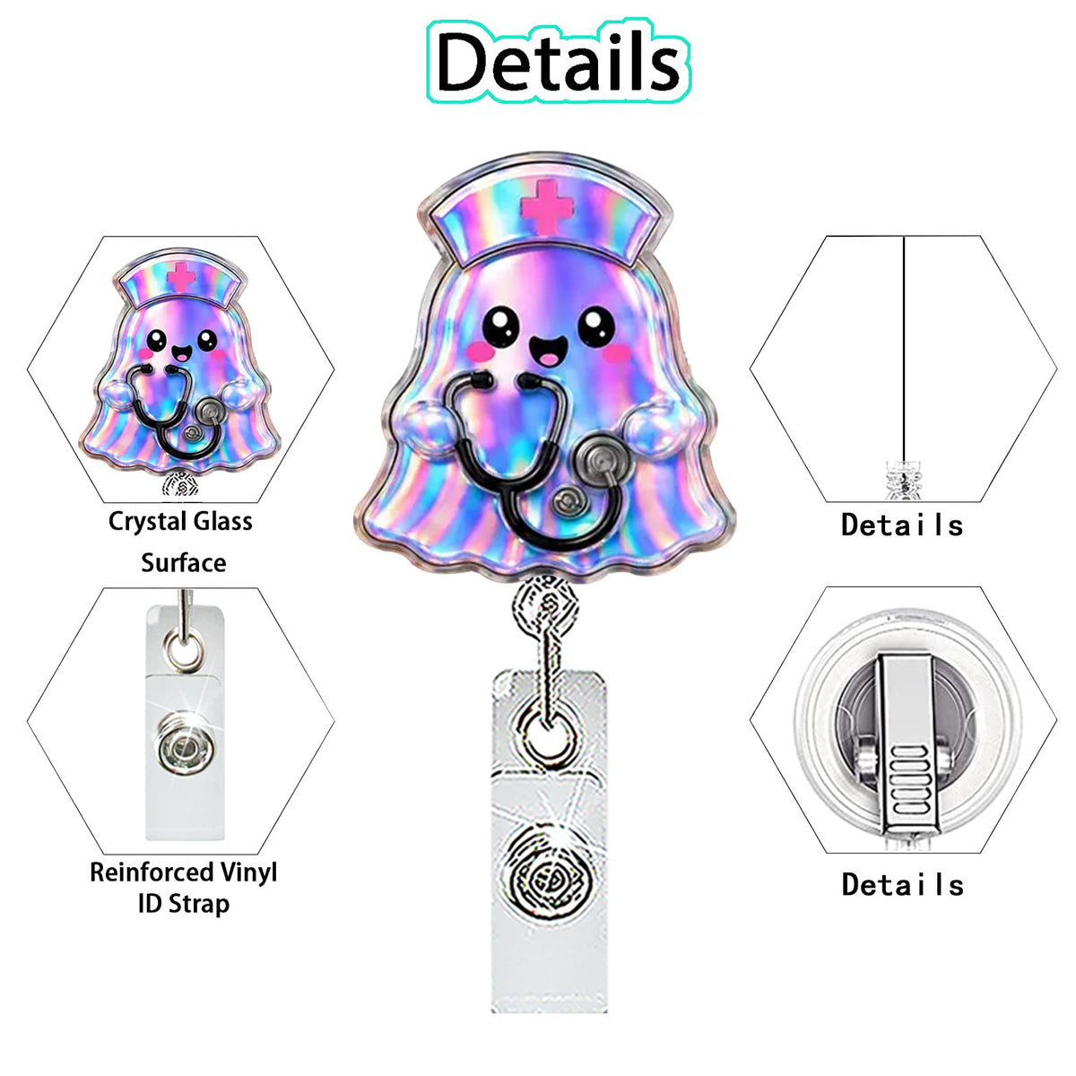 X Ray Ghost Nurse Badge Holder