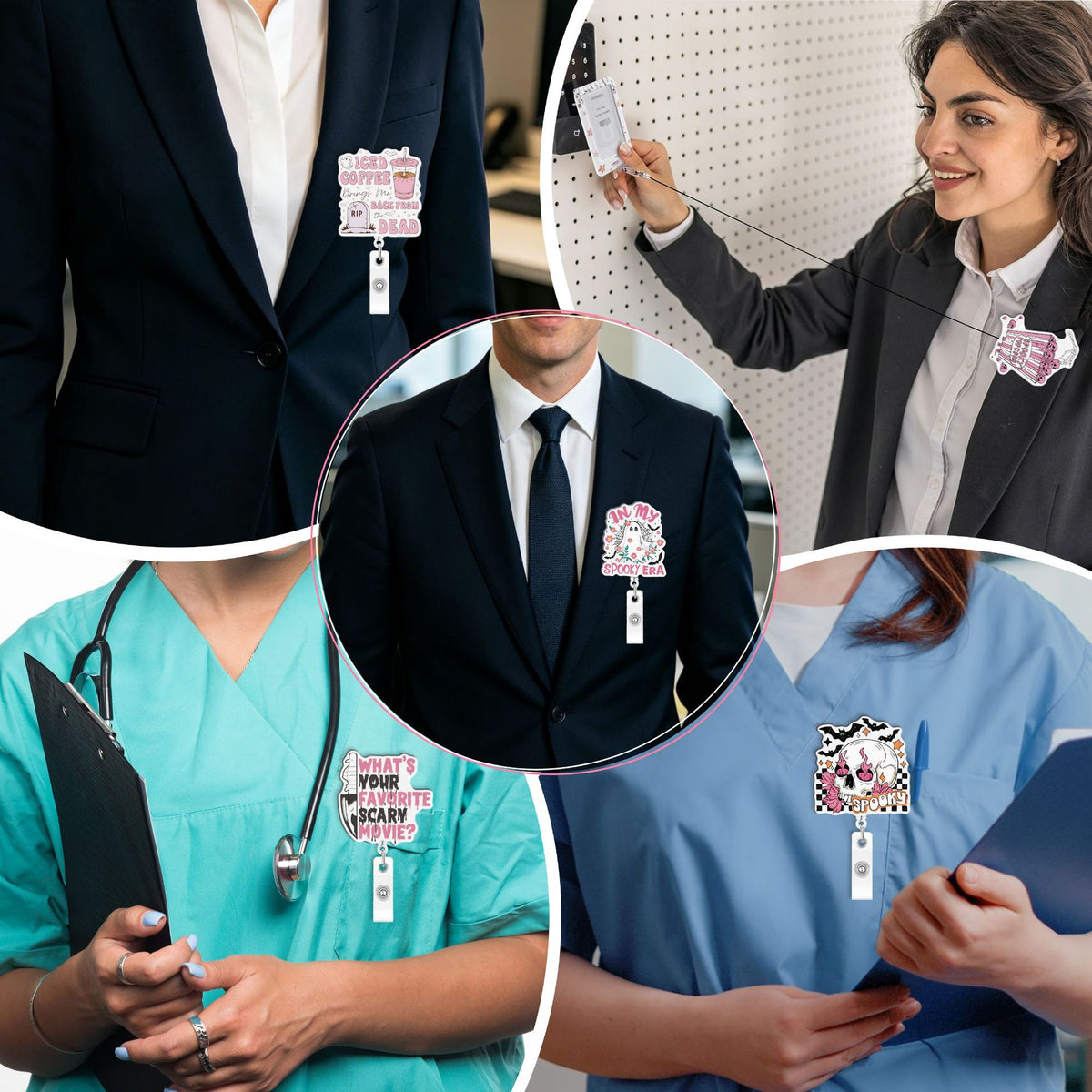 Halloween Nurse Badge Holder