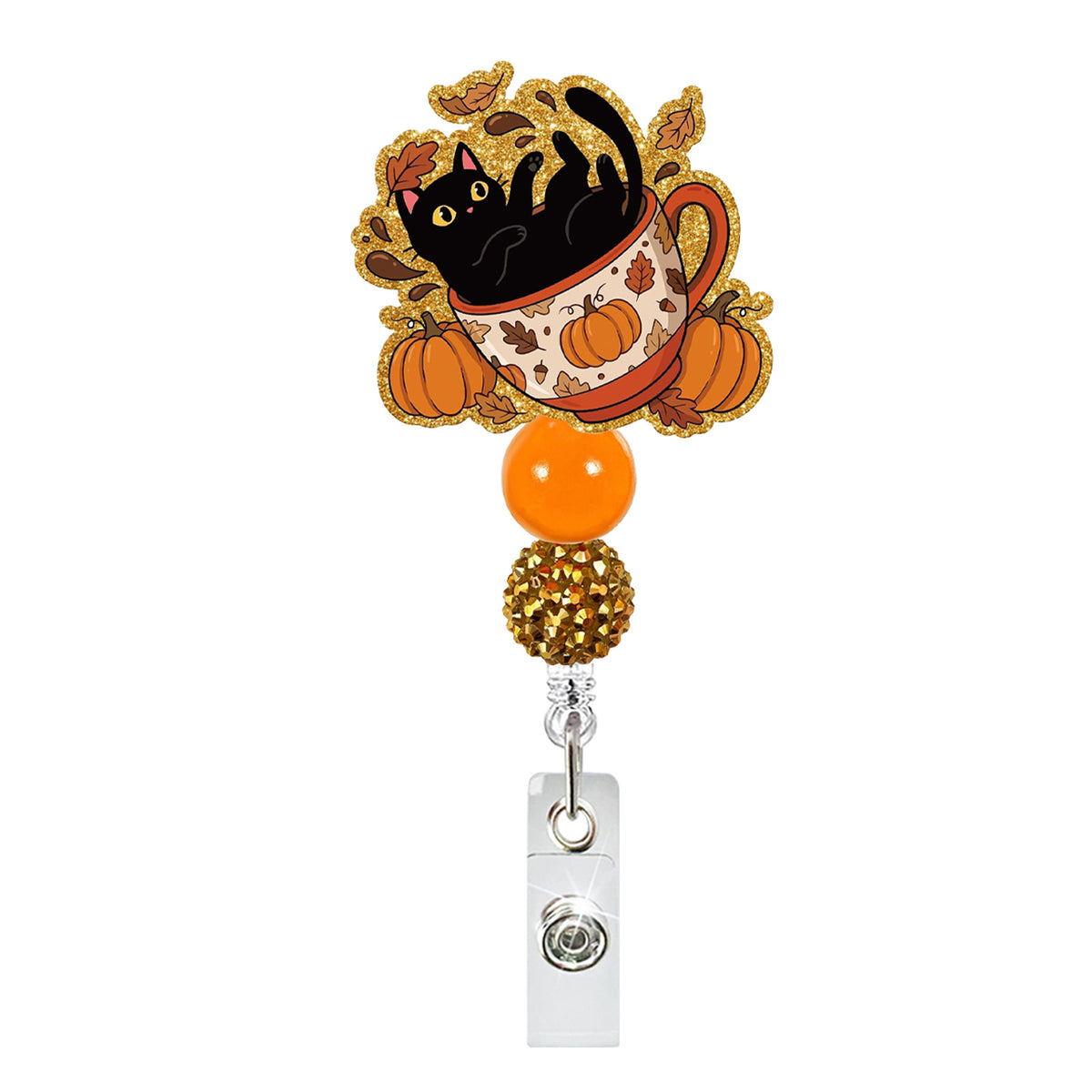 Thanksgiving Beaded Nurse Badge Holder