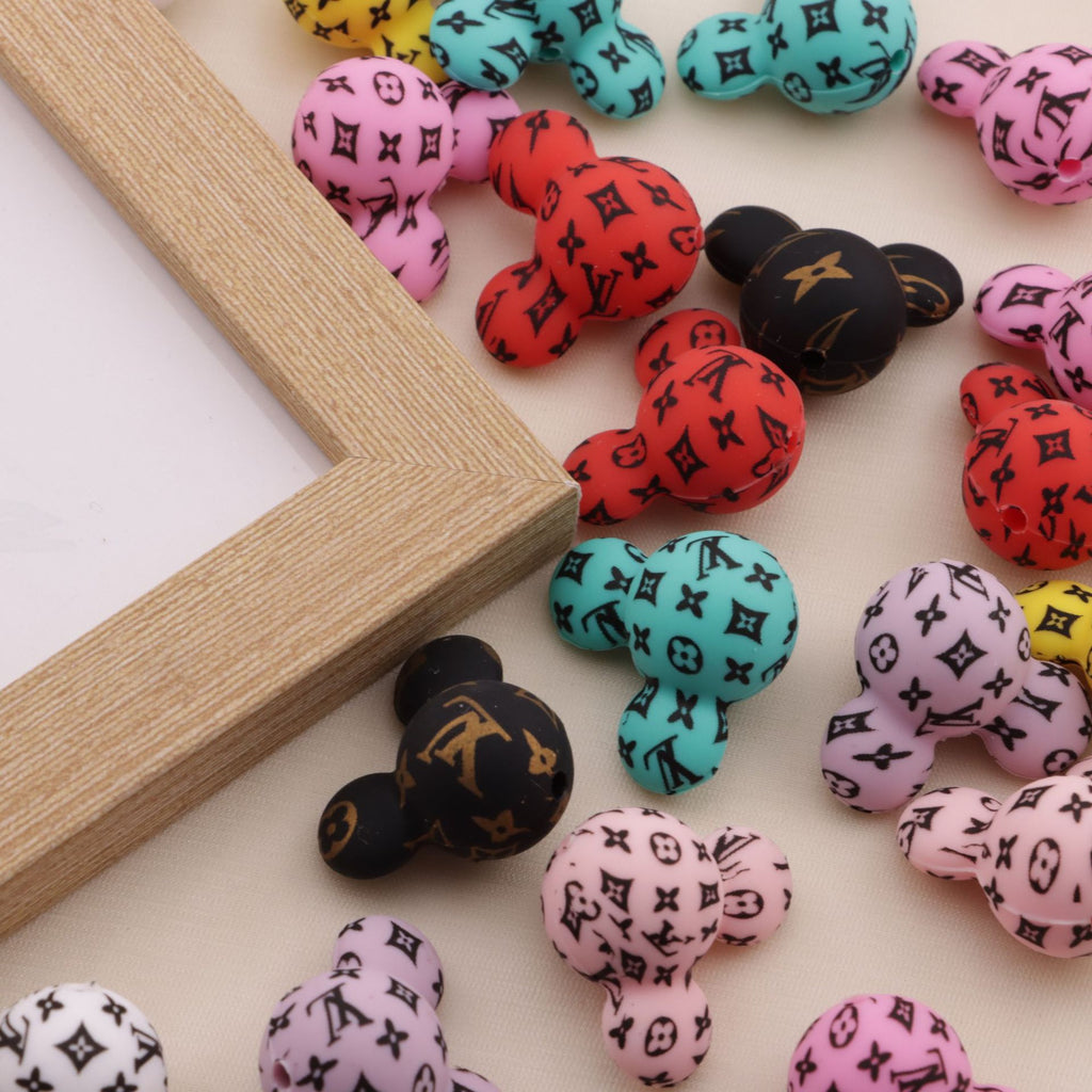 Printed Mouse Head Silicone Topper