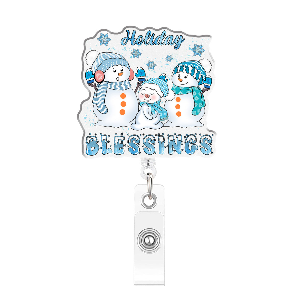 Winter Christmas Nurse Badge Holder